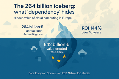 Les 264 milliards de l'iceberg : ce que l'étude Asterès-CIGREF cache sur la 'dépendance' cloud